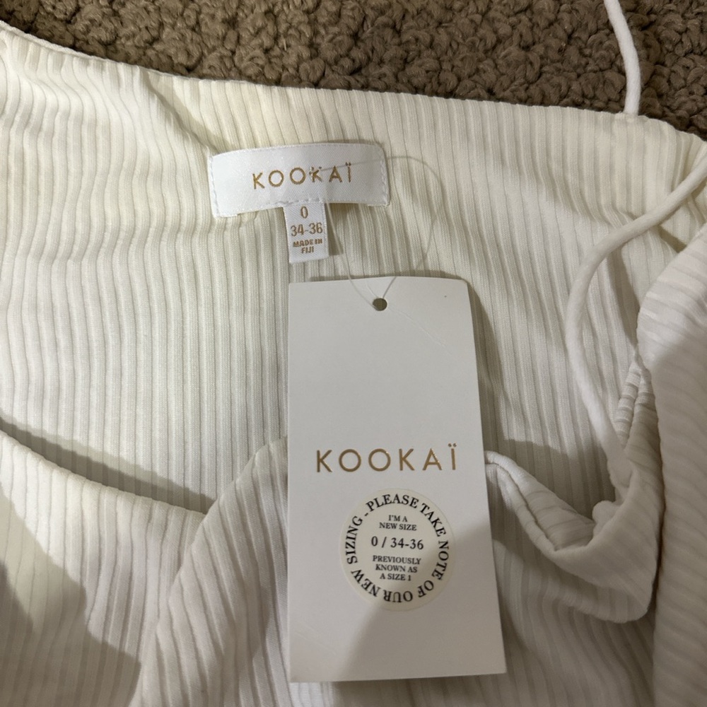 kookai white asymmetrical top - Picture 2 of 2